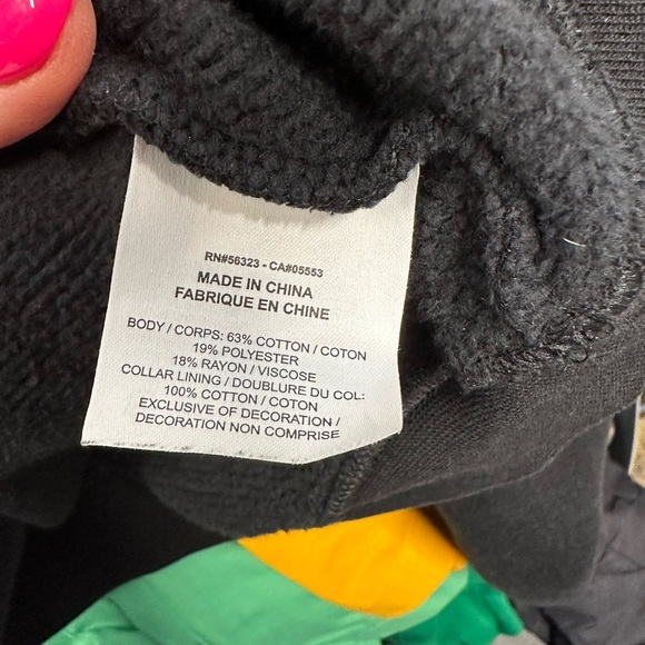 Nike Black Half Zip Floral Sweatshirt with White Logo - Picture 6 of 6